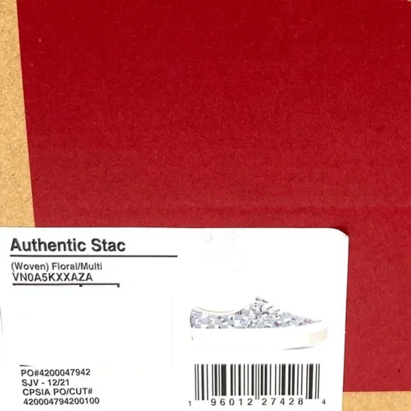 💖MEGA SALE💖VANS Authentic Stacker Woven Floral  Women’s Platform  VN0A5KXXAZA - Picture 10 of 10